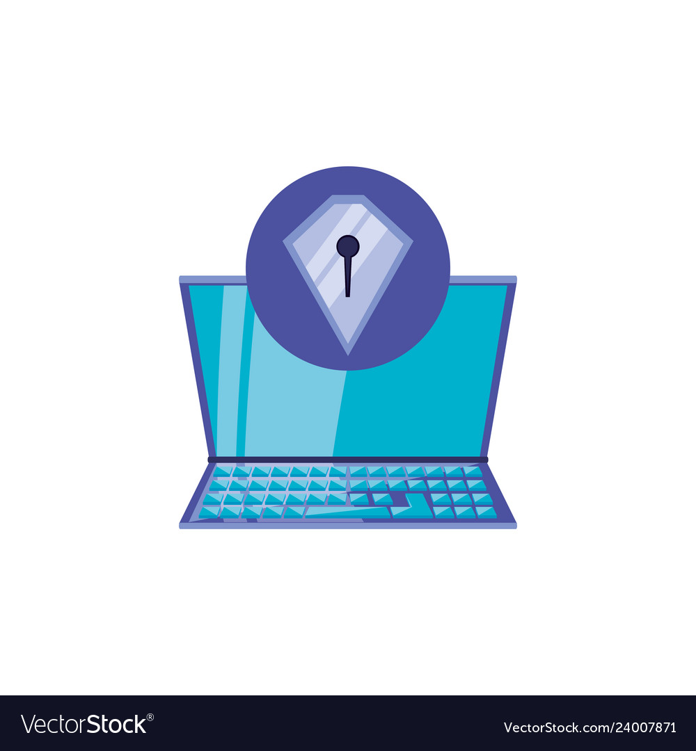 Laptop computer with shield secure