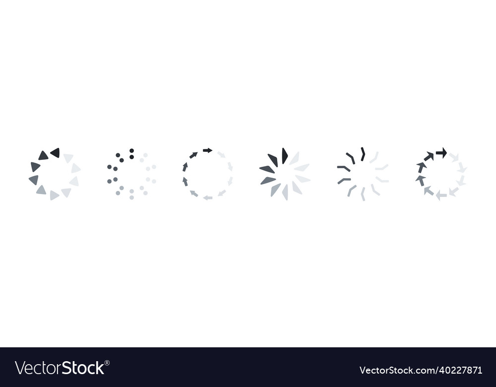 Loading icon set download or upload loader