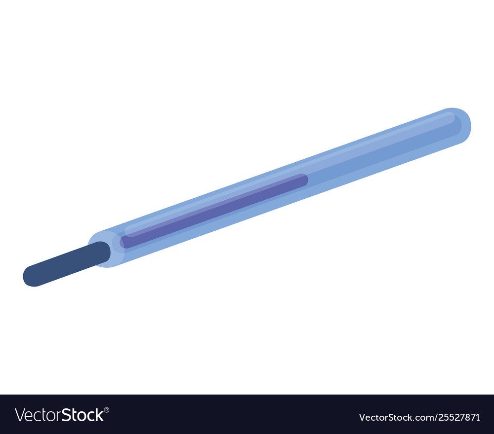 Mercury thermometer on white background