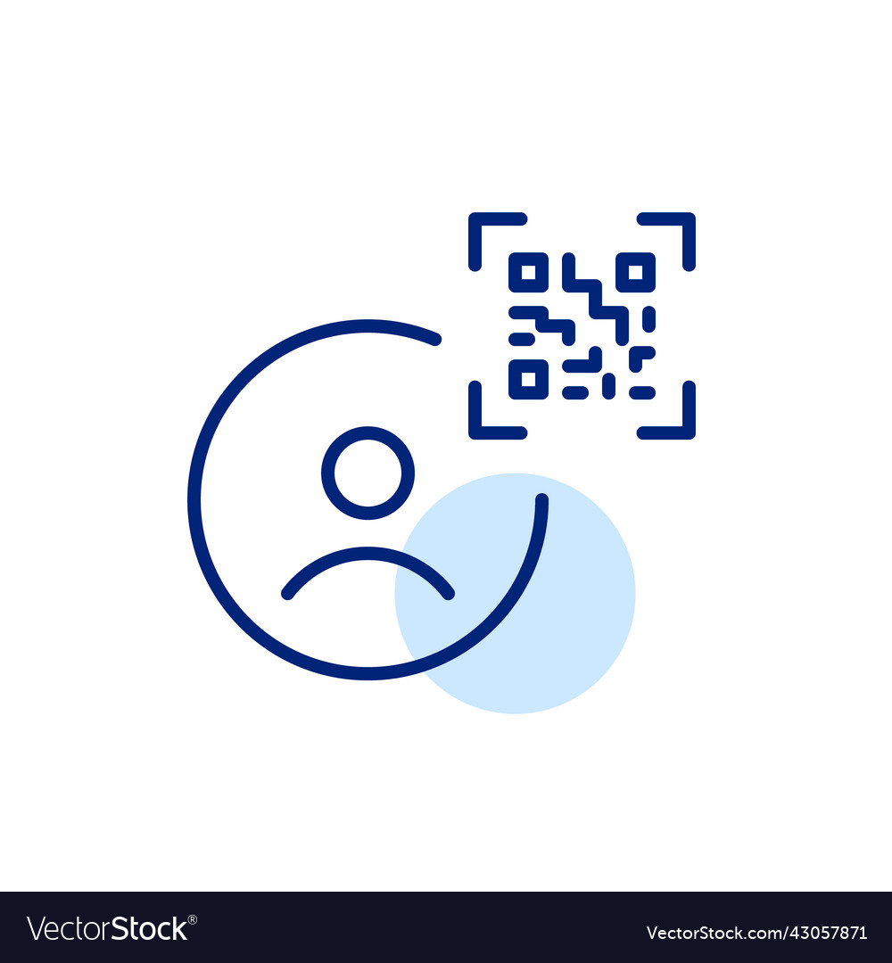 Qr code for a user profile access pixel perfect vector image Qr code for a user profile access pixel perfect
