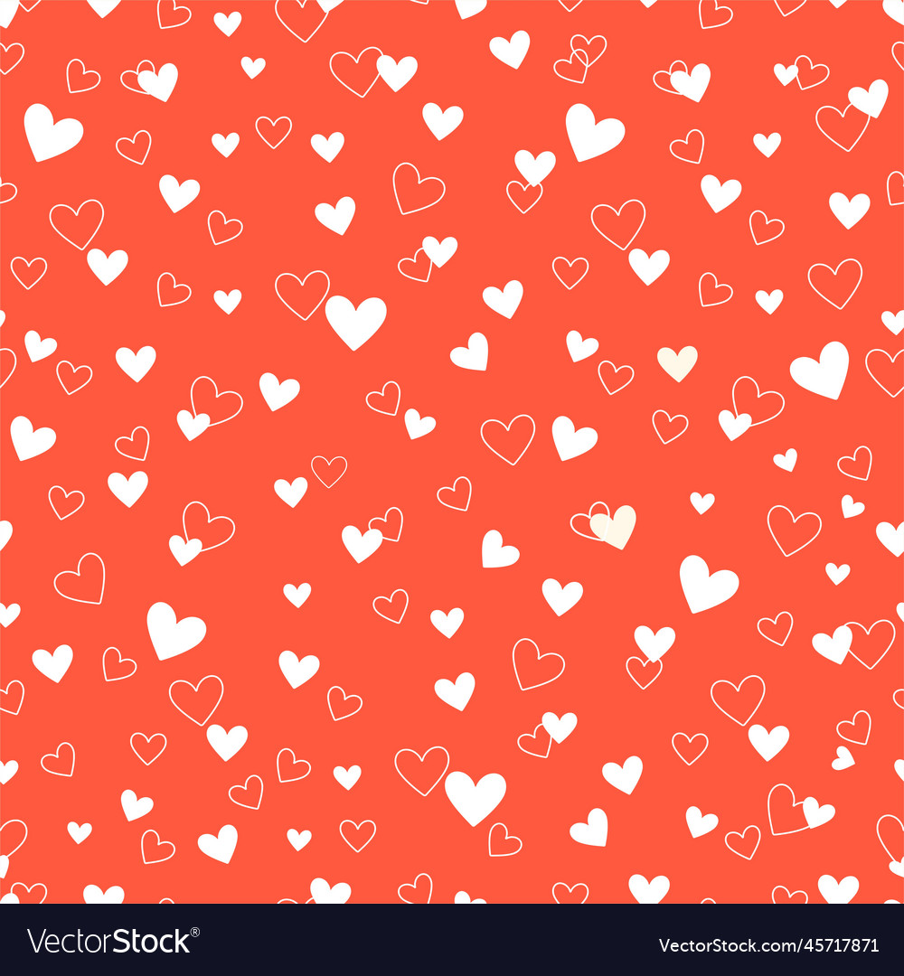 Seamless pattern with hearts
