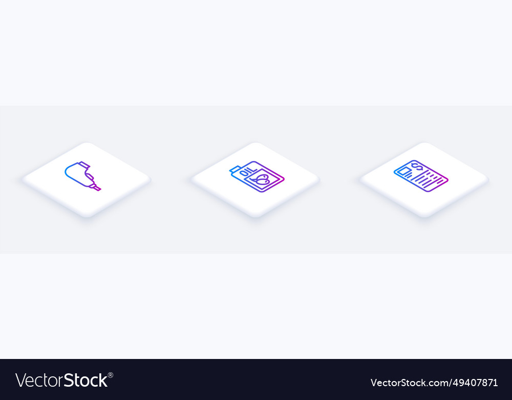 Set isometric line scanner scanning bar code vector image Set isometric line scanner scanning bar code