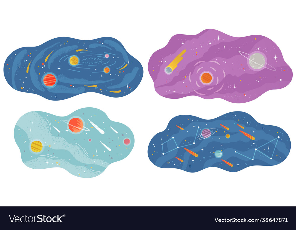 Solar system planets with large and small