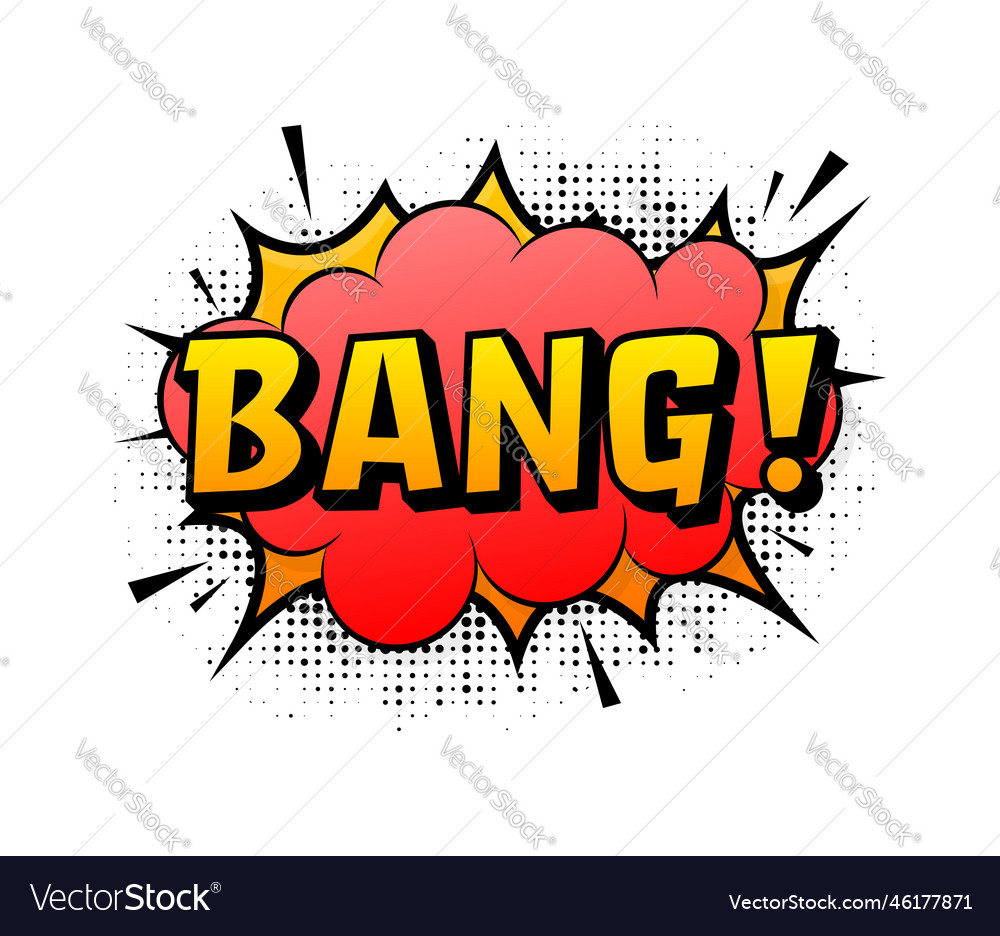 Speech bubble for comic text bang cartoon comic Vector Image