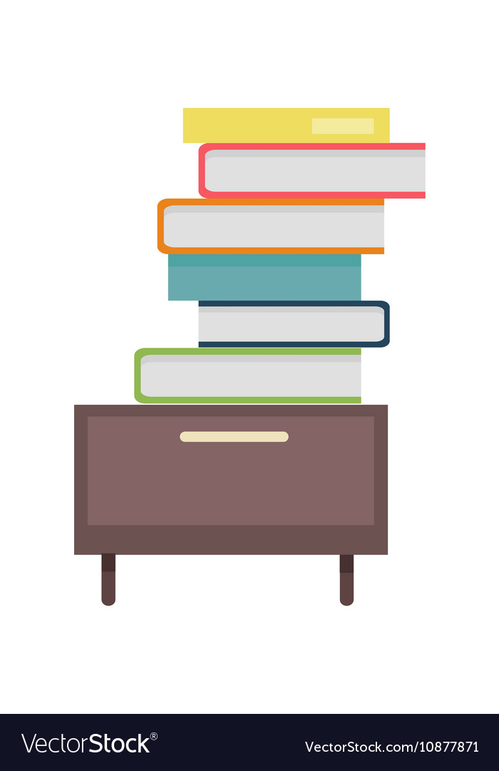 Stack of documents in flat design