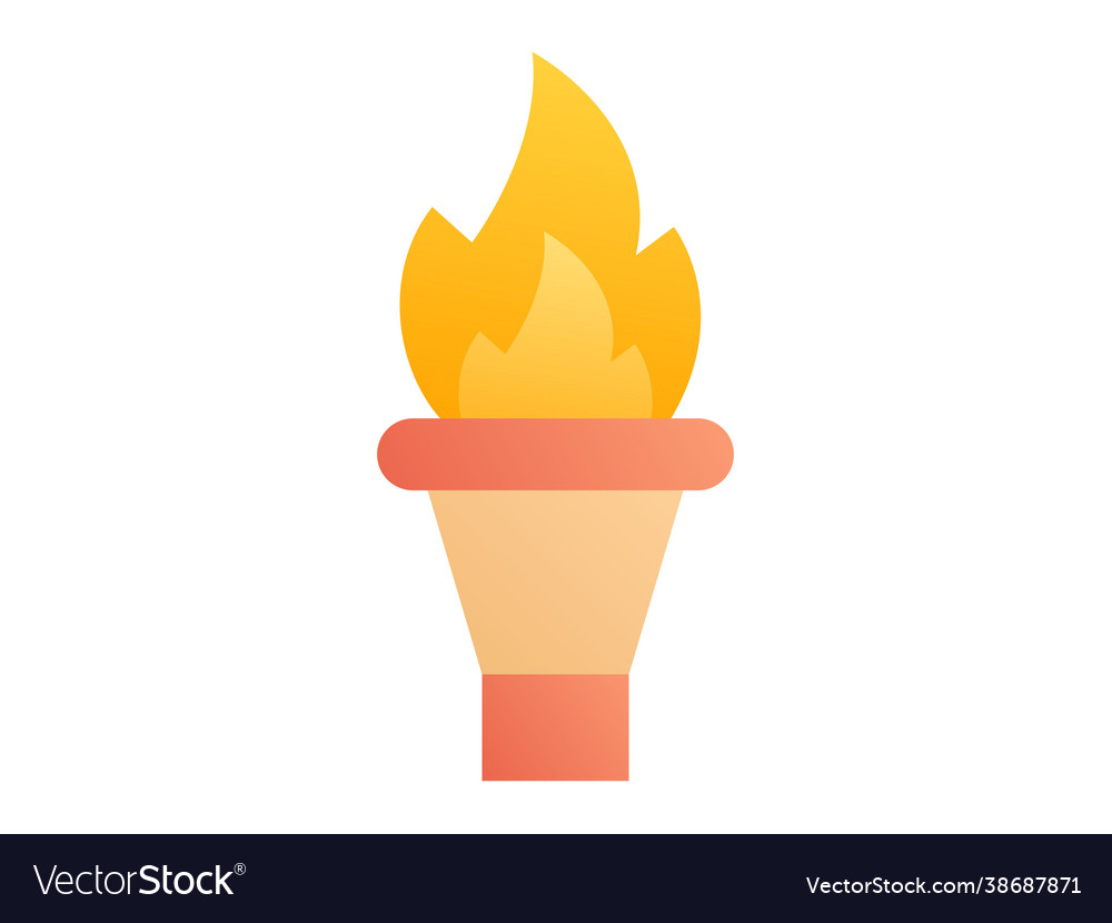 Torch fire single isolated icon with smooth style