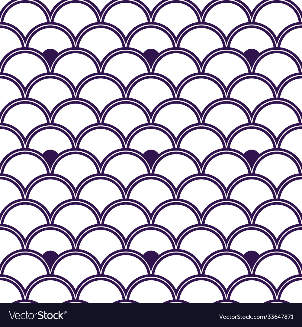 Variation fishscale pattern in decorative style vector image Variation fishscale pattern in decorative style