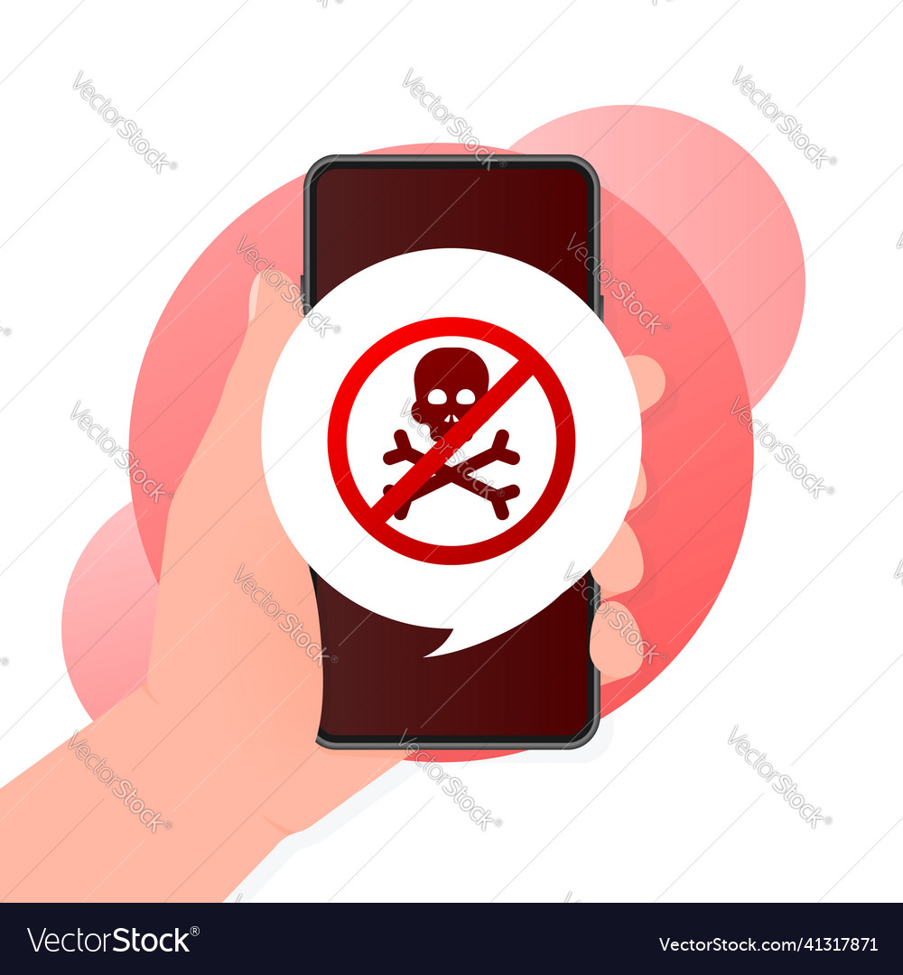 Virus message in flat style design