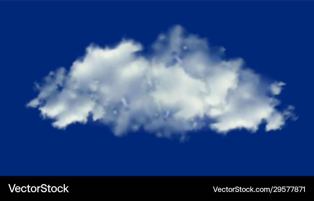 White clouds isolated on blue background Vector Image