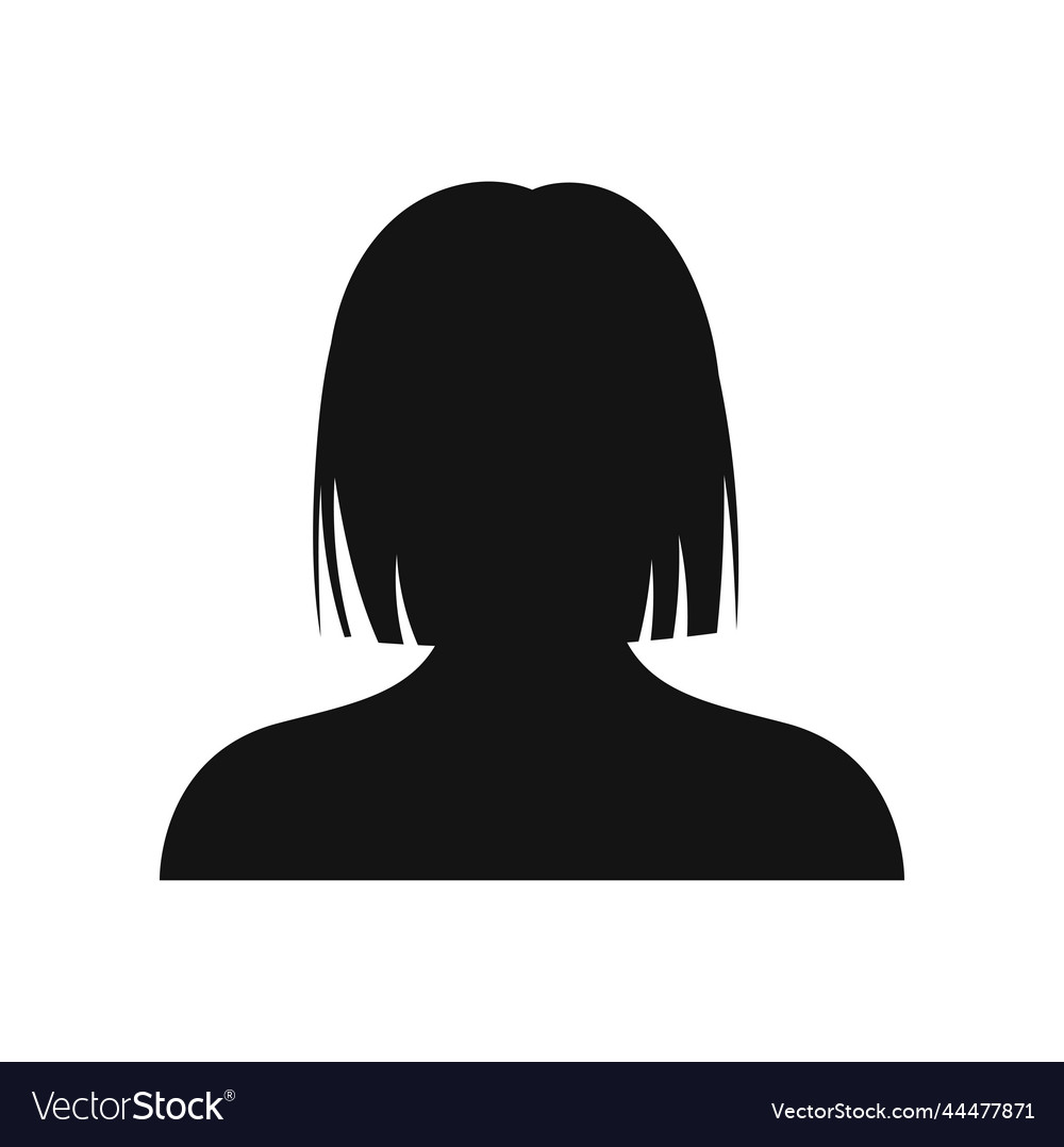 Woman head face female avatar profile silhouette vector image