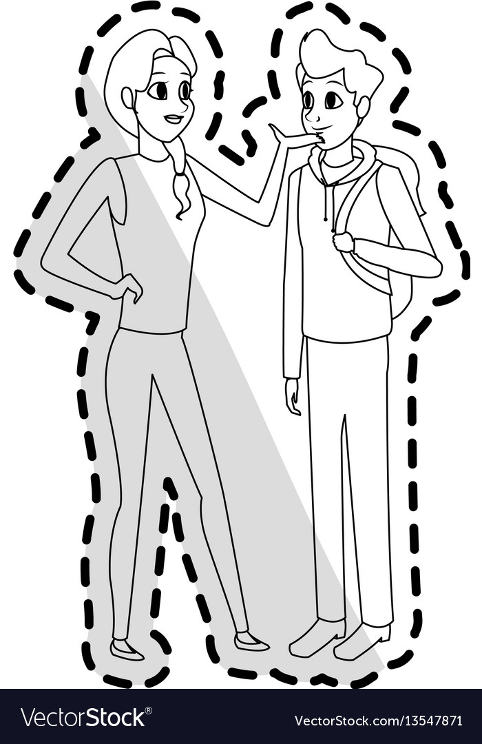 Young adults having conversation icon image