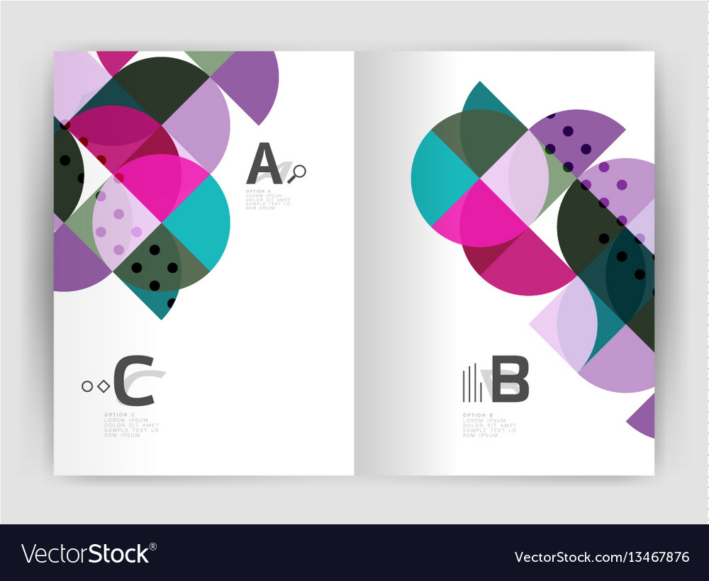 Abstract background with color triangles annual
