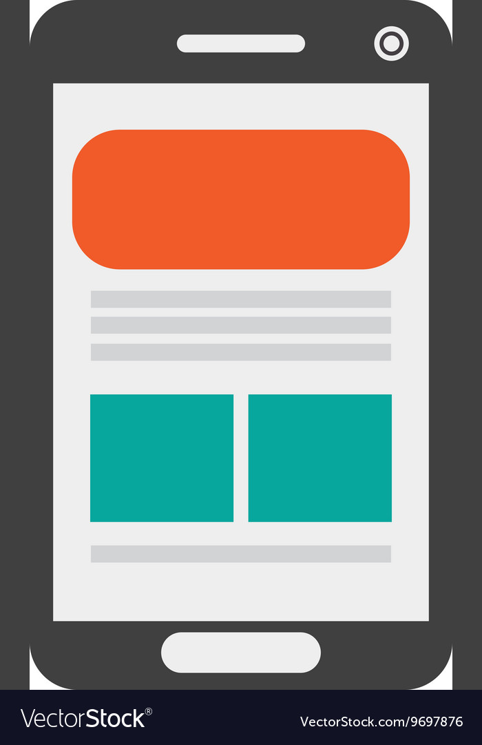 Cellphone with webpage on screen icon