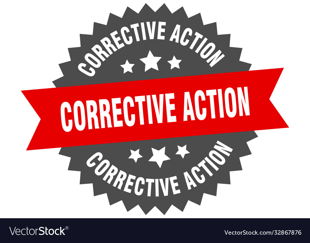 Corrective action round isolated ribbon label