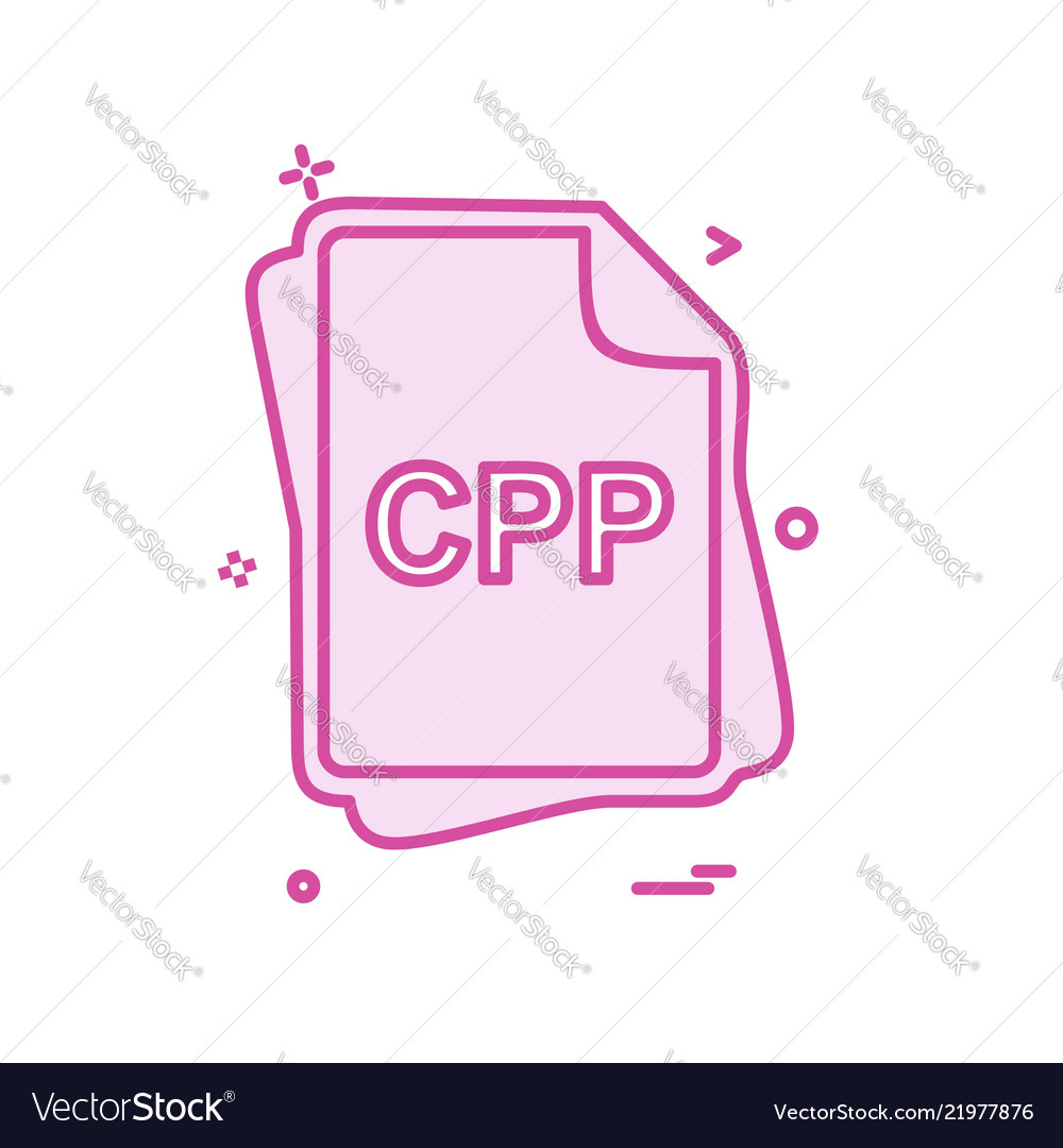 Cpp file type icon design vector image Cpp file type icon design