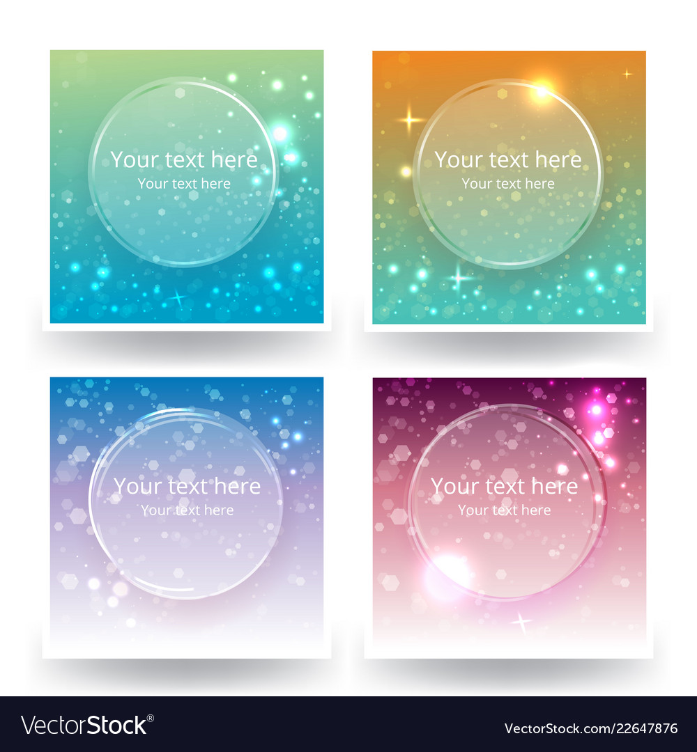 Cute abstract bokeh backgrounds set for web vector image Cute abstract bokeh backgrounds set for web