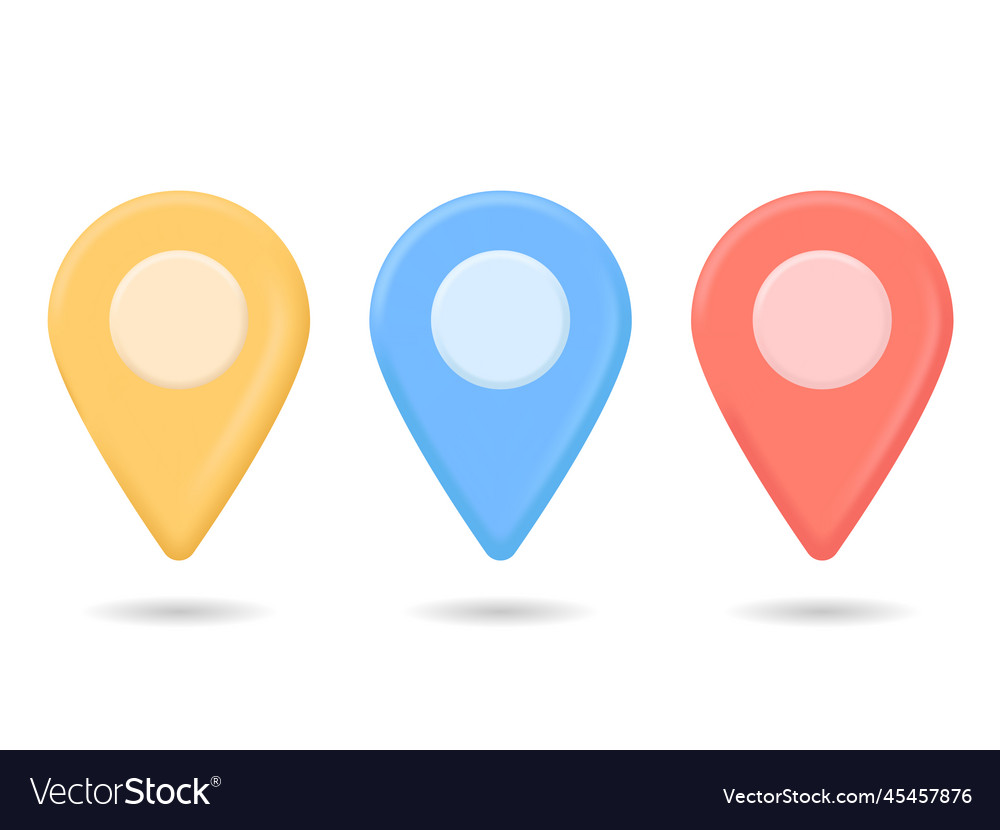 Location mark destination pointer 3d icon
