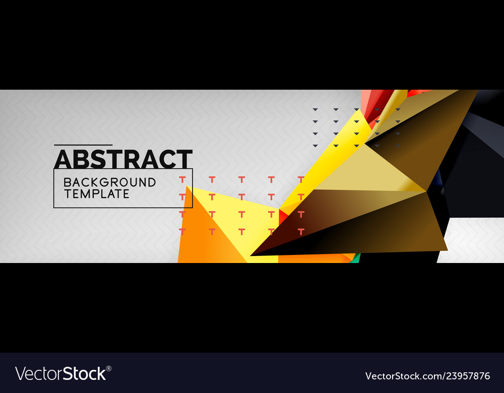 Mosaic triangular 3d shapes composition geometric vector image Mosaic triangular 3d shapes composition geometric