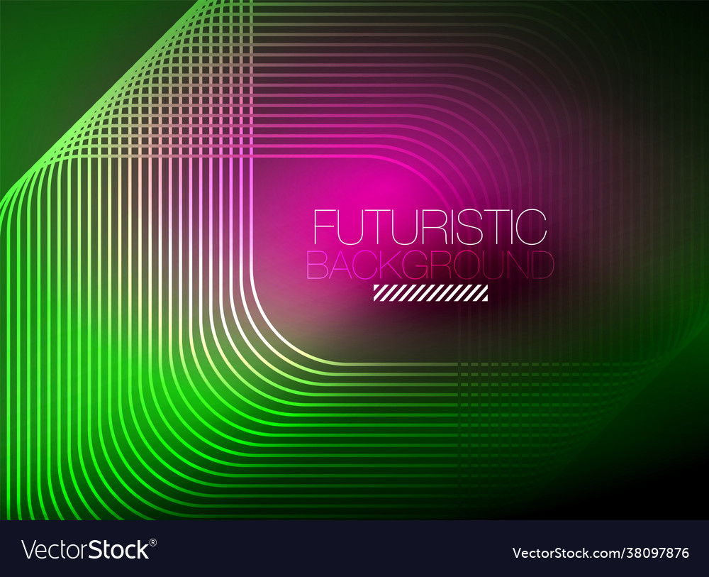 Neon color square shape lines abstract background Vector Image Neon color square shape lines abstract background