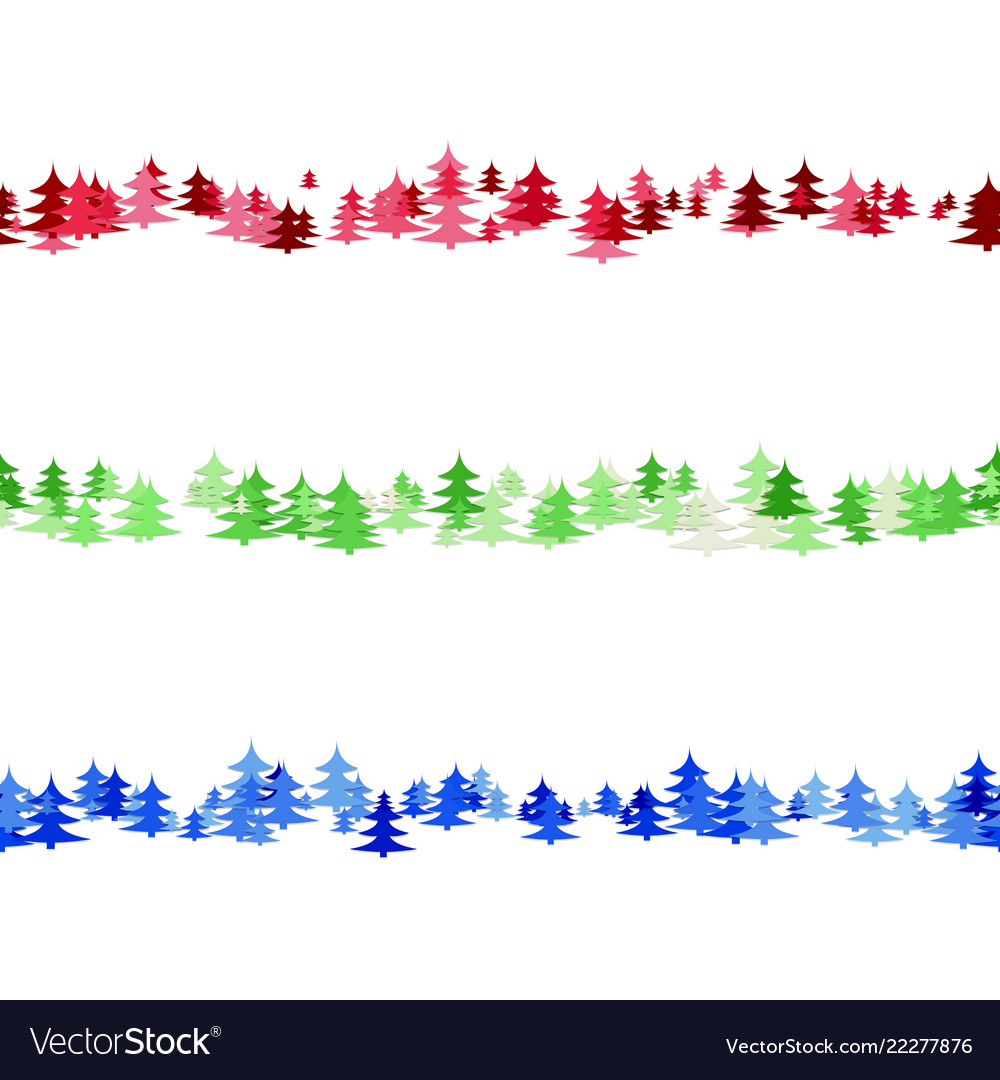 Seamless random pine tree pattern paragraph