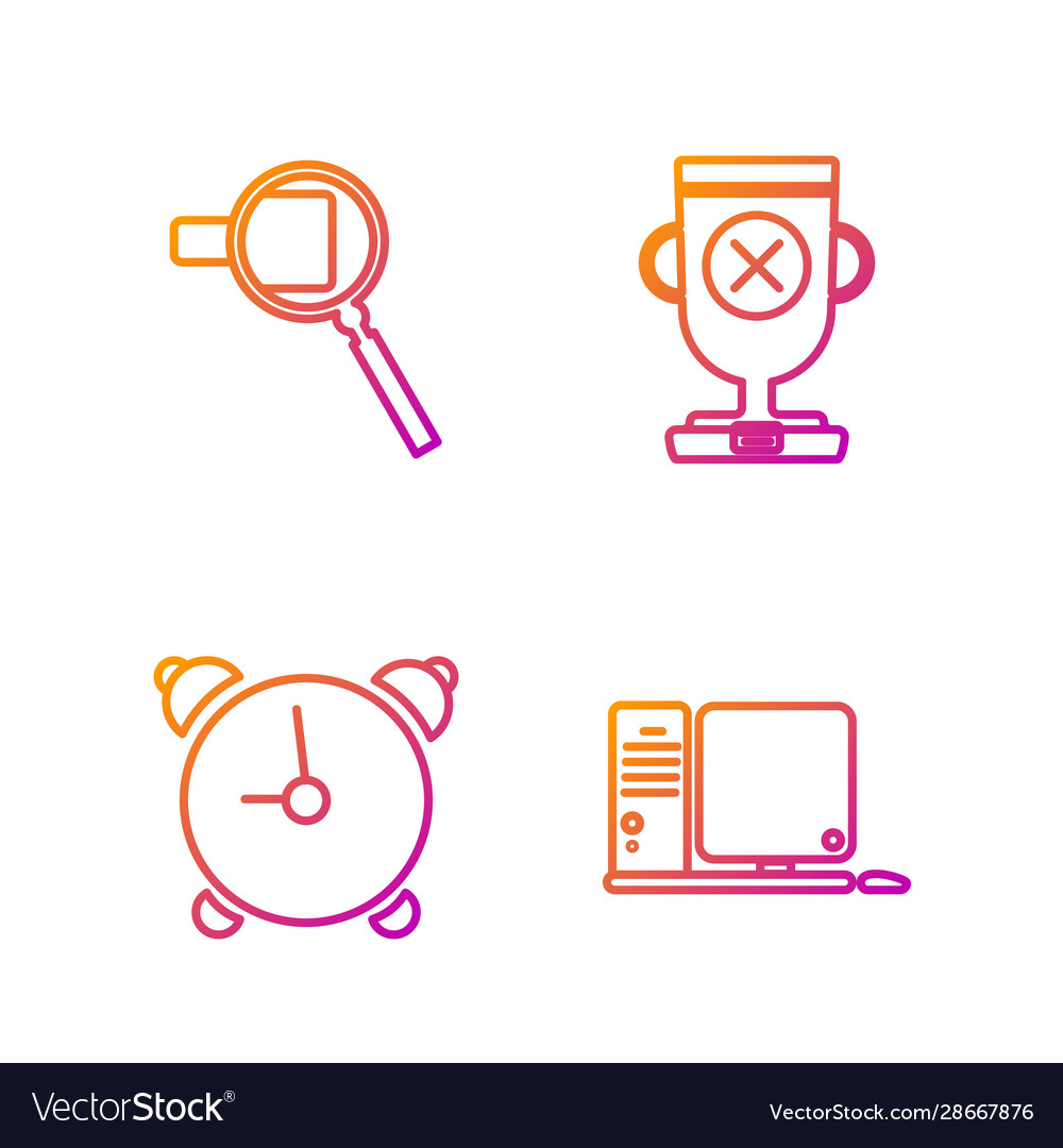Set line computer monitor with keyboard and mouse vector image Set line computer monitor with keyboard and mouse