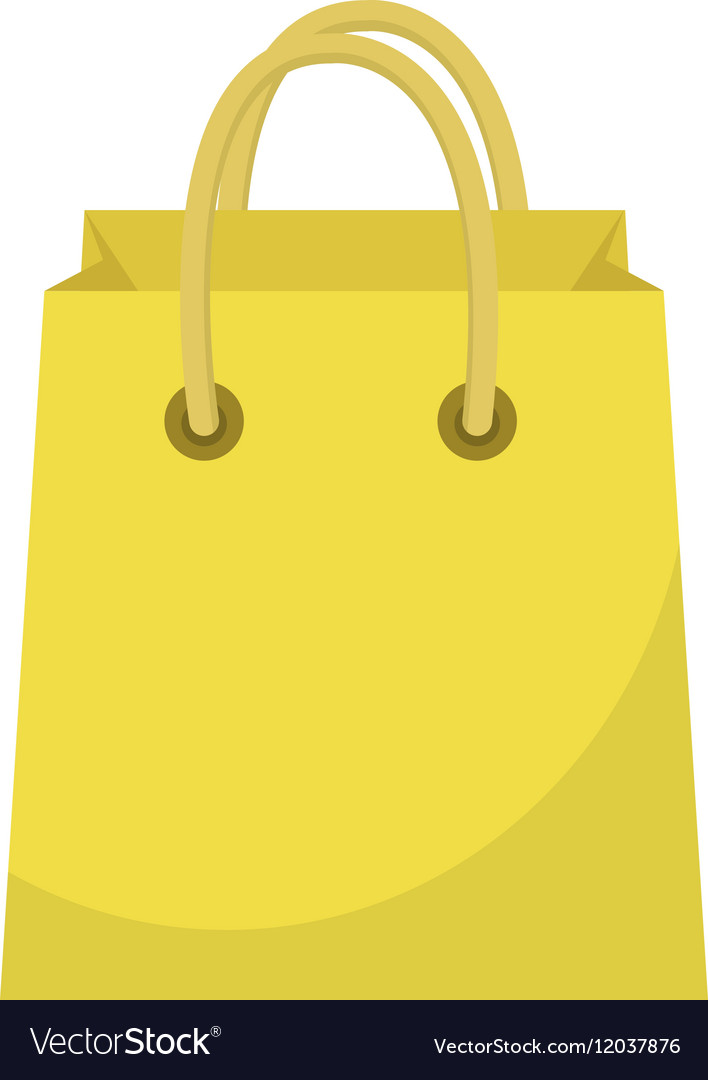 Shopping bag icon flat style paper bags isolated