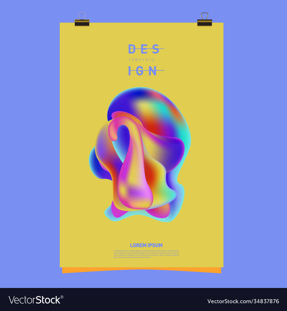 Simple abstract colorful fluid background