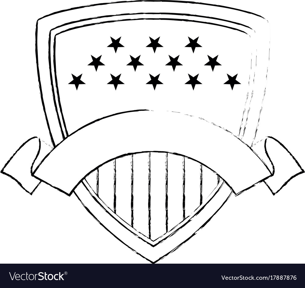 United states of america shield Royalty Free Vector Image