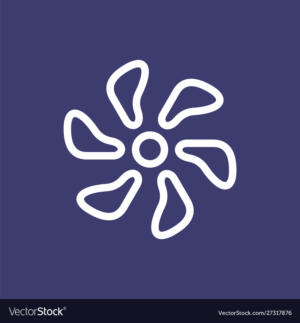 Wind icon for simple flat style weather ui design
