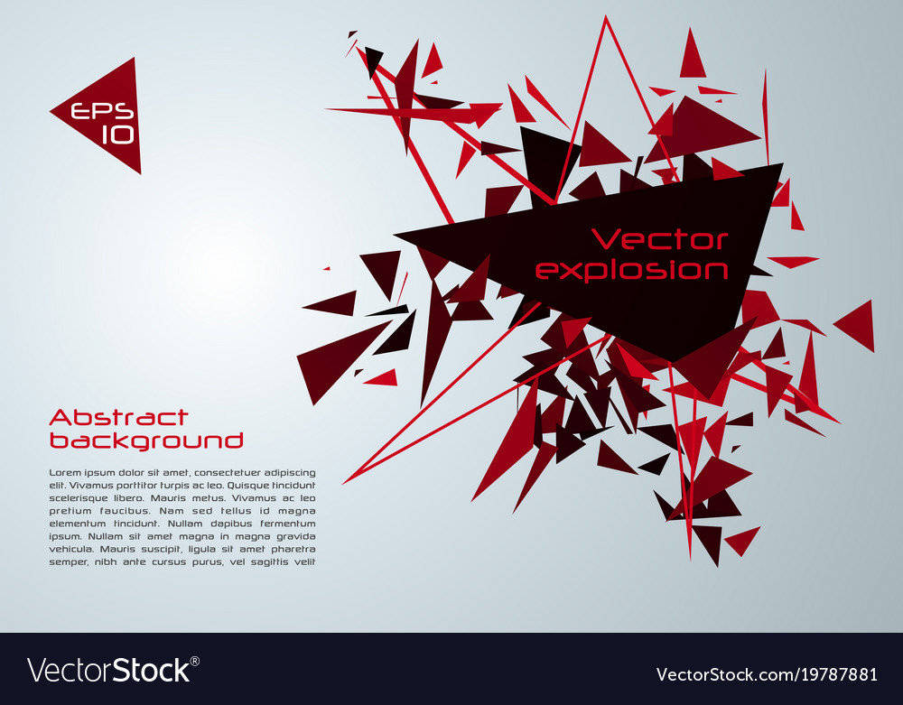 Abstract colorful background with red explosion