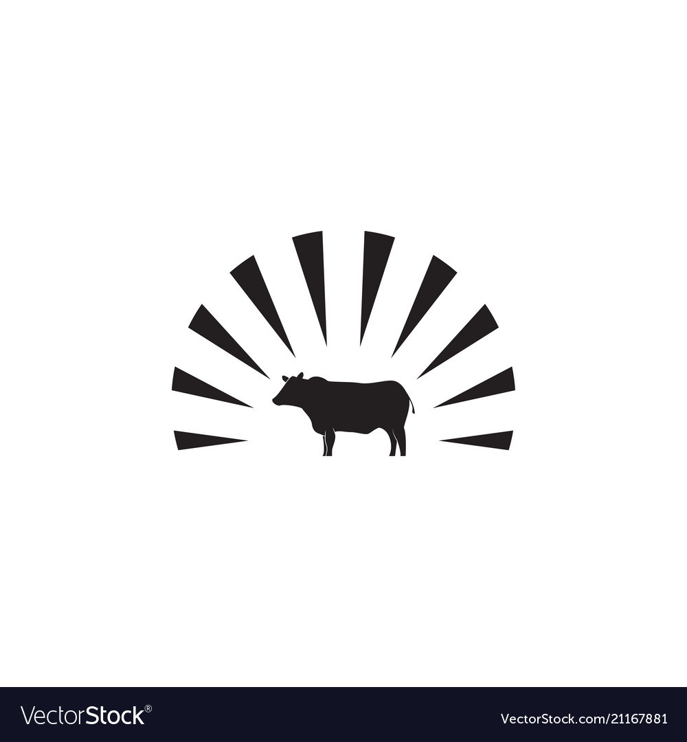 Black angus logo icon template