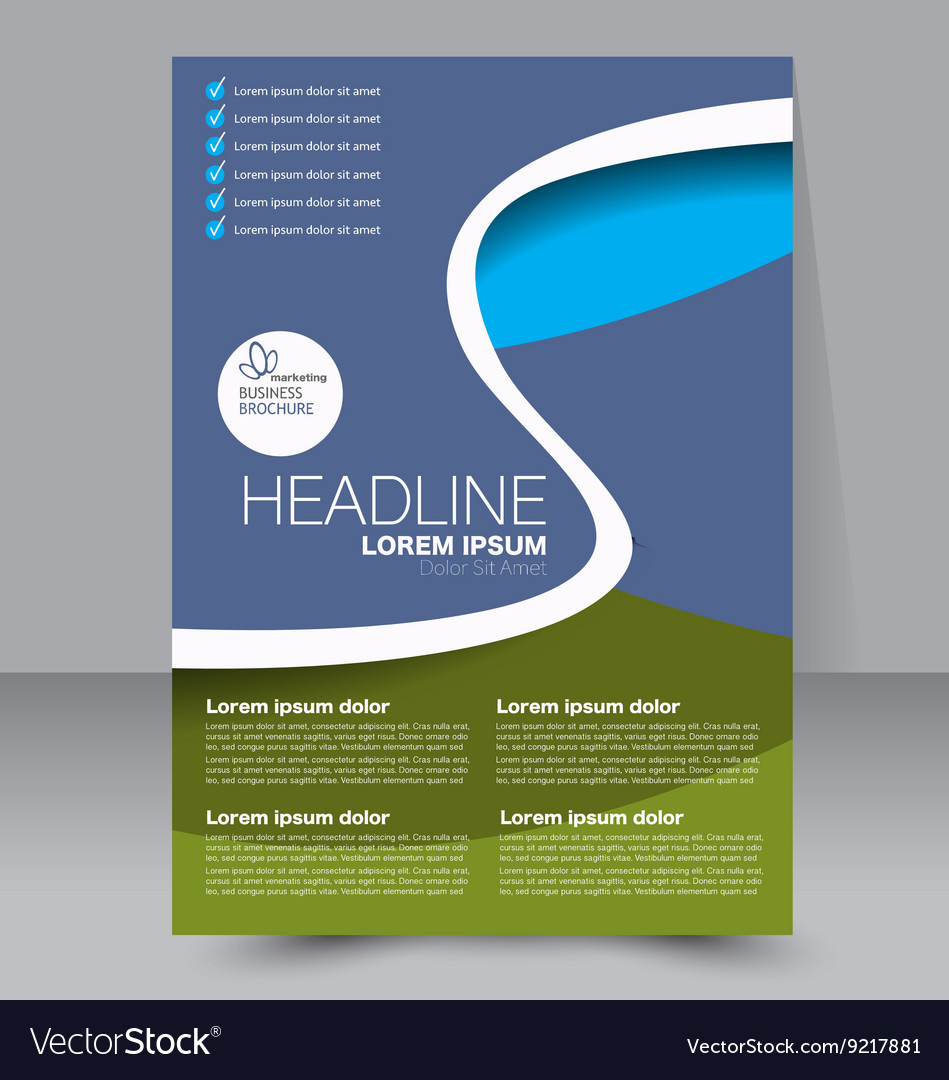 brochure template business flyer royalty free vector image