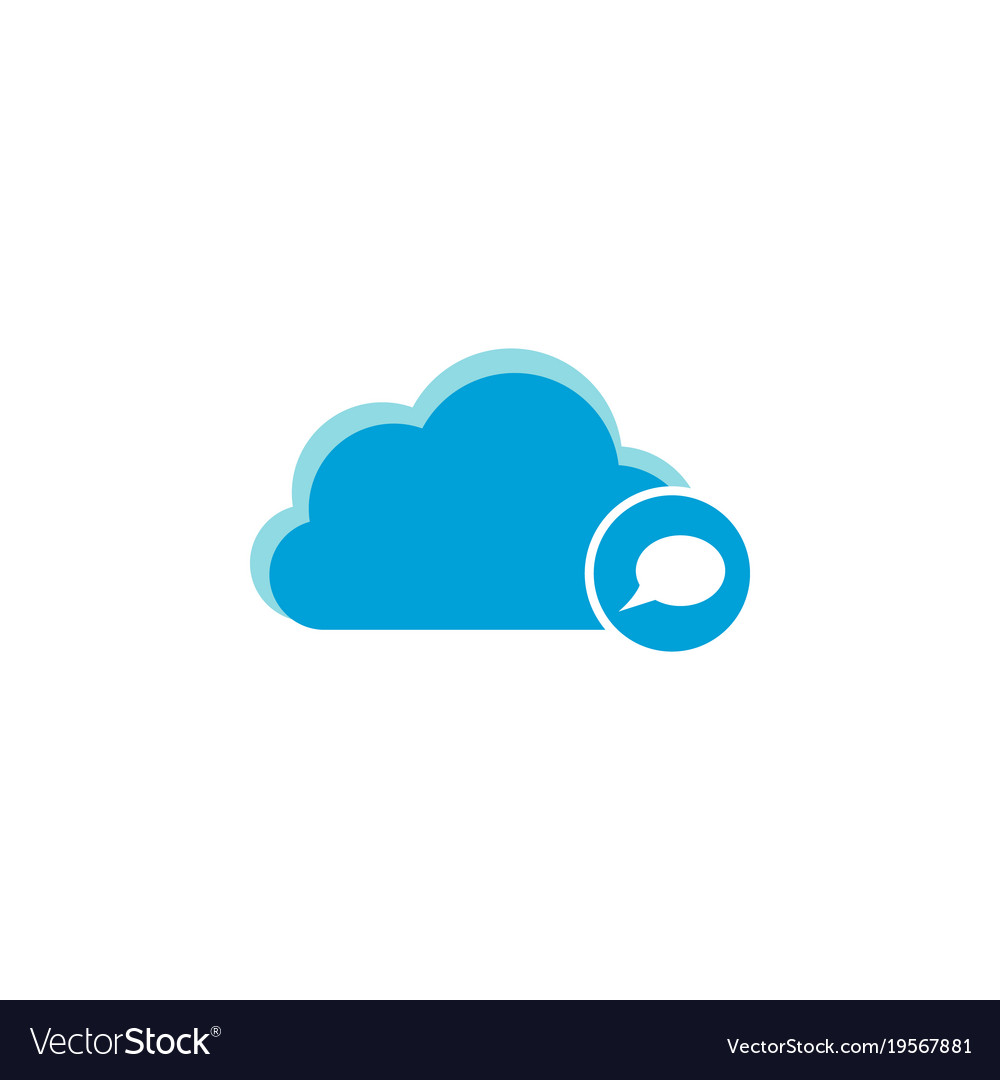 Cloud computing icon bubble