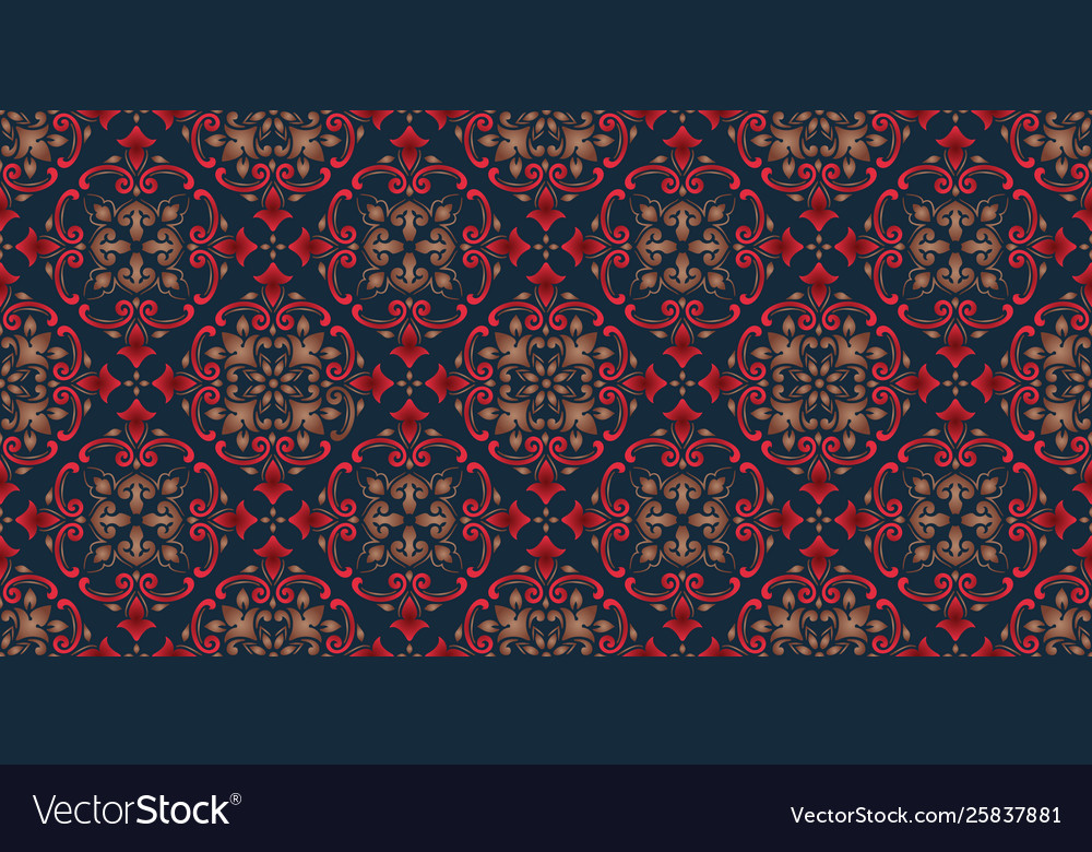 Damask seamless pattern background elegant vector image Damask seamless pattern background elegant
