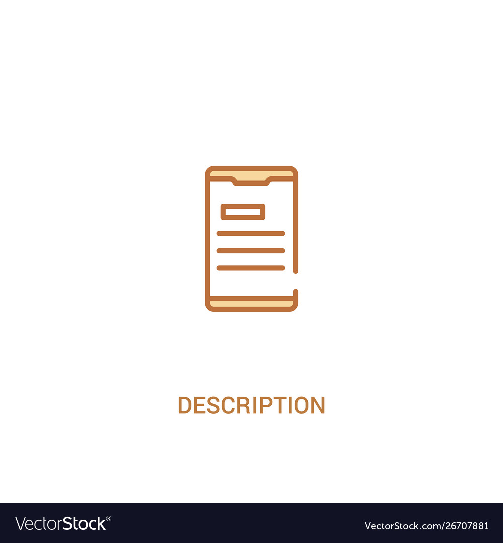 Description concept 2 colored icon simple line vector image Description concept 2 colored icon simple line