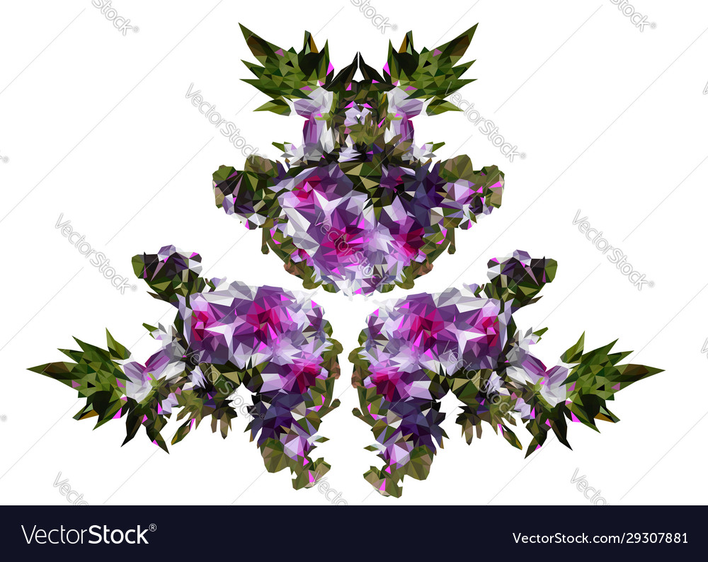 Floral polygonal background for postcard print l