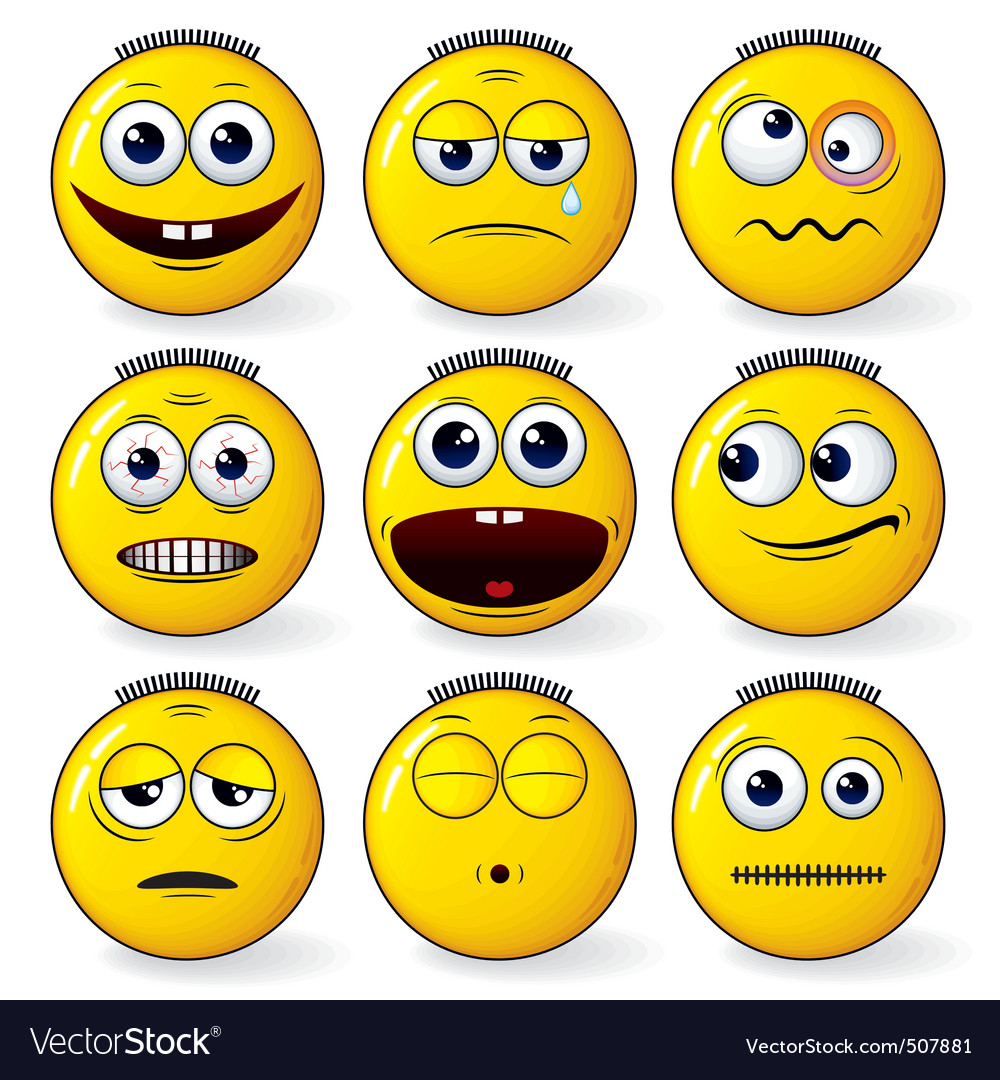 Fun smileys Royalty Free Vector Image - VectorStock