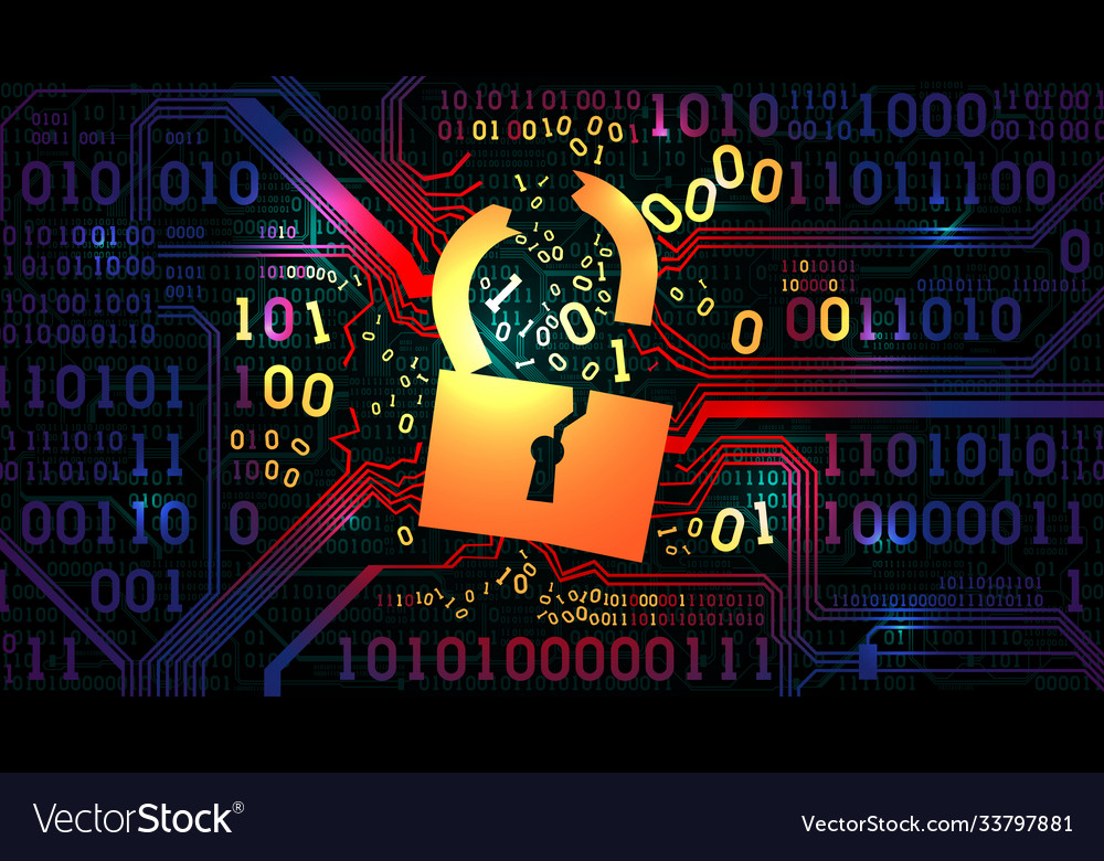 Hacking abstract firewall antivirus computer vector image Hacking abstract firewall antivirus computer