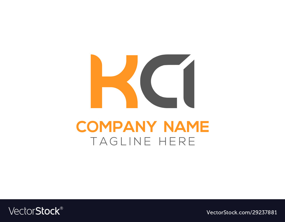 Initial alphabet ka logo design template abstrakt