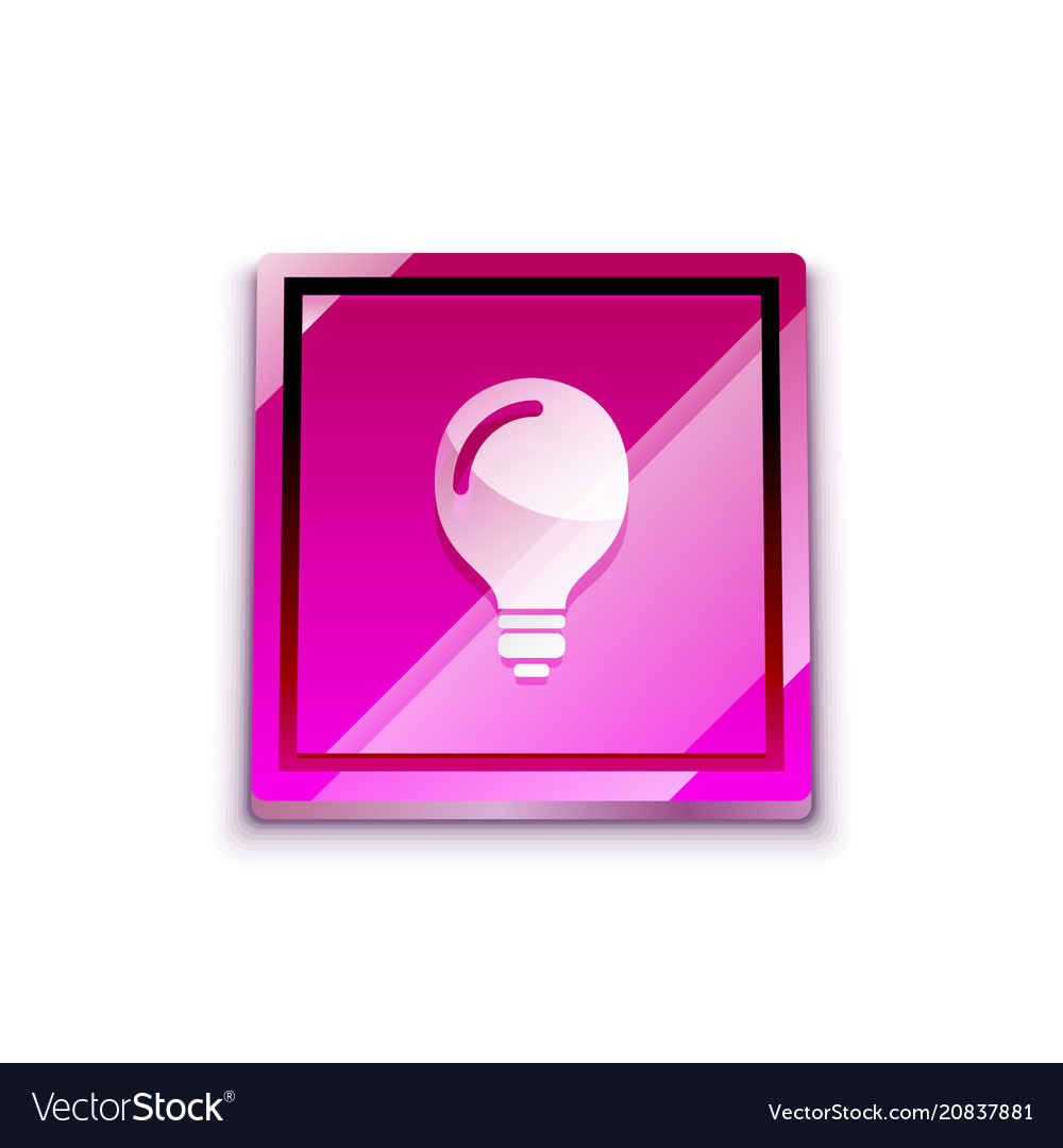 Light bulb new idea concept web button Vector Image Light bulb new idea concept web button