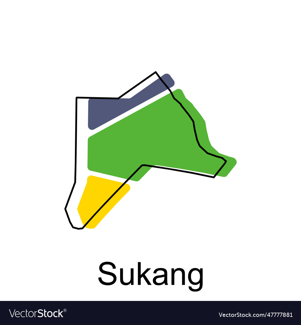 Map of sukang colorful geometric design Royalty Free Vector