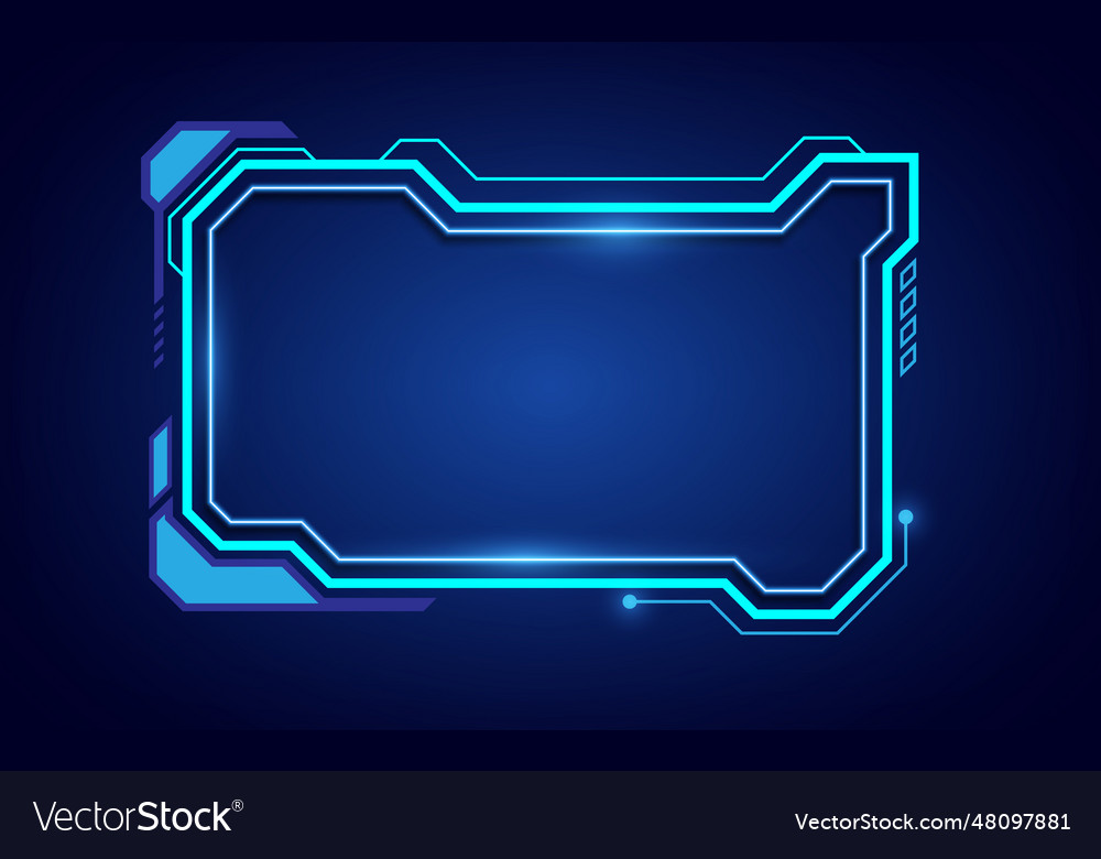 Sci fi frame cyber pattern background design eps vector image Sci fi frame cyber pattern background design eps