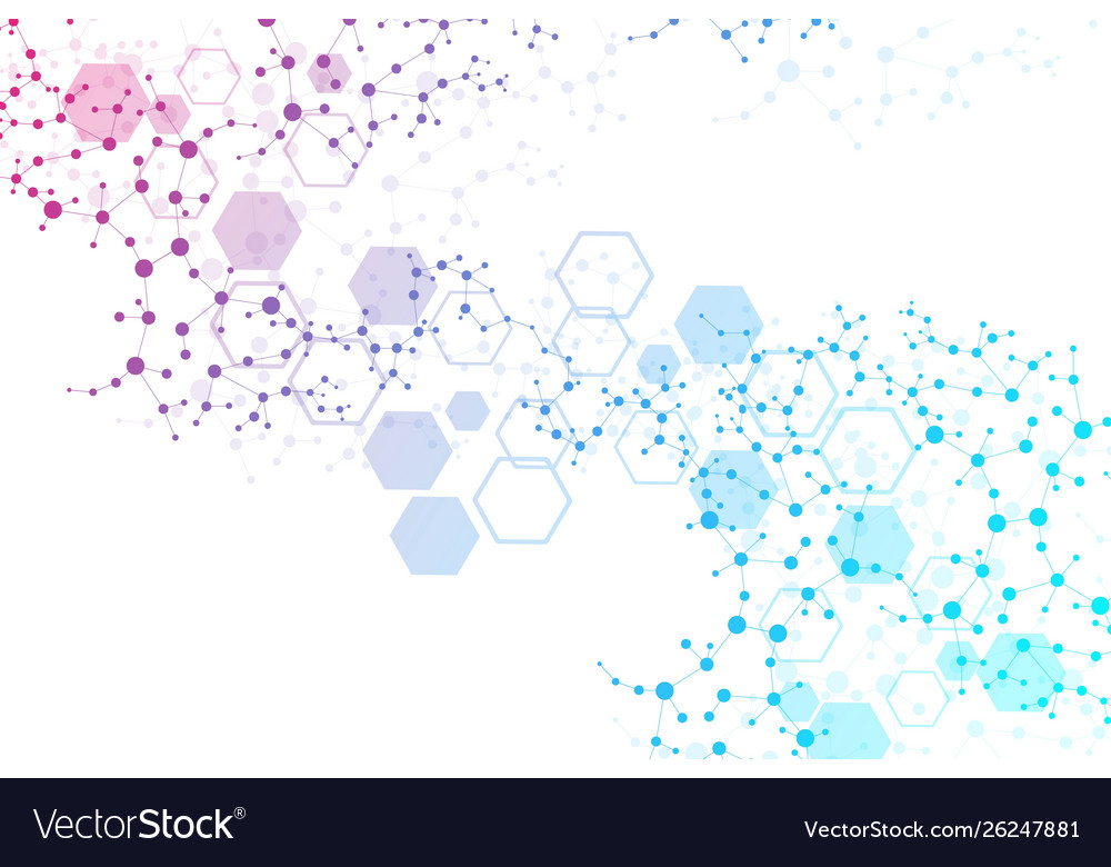 Science network pattern connecting lines and dots vector image Science network pattern connecting lines and dots