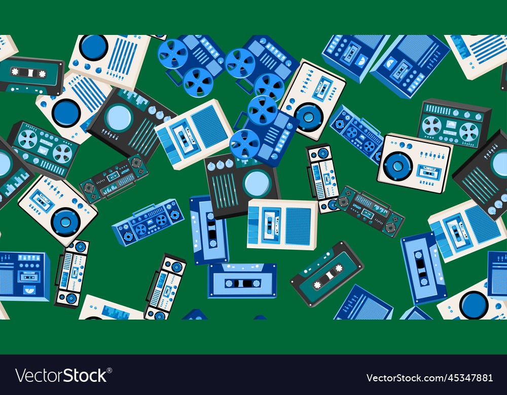 Seamless pattern endless with music audio tech