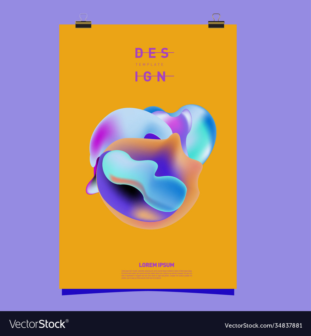 Simple abstract colorful fluid background