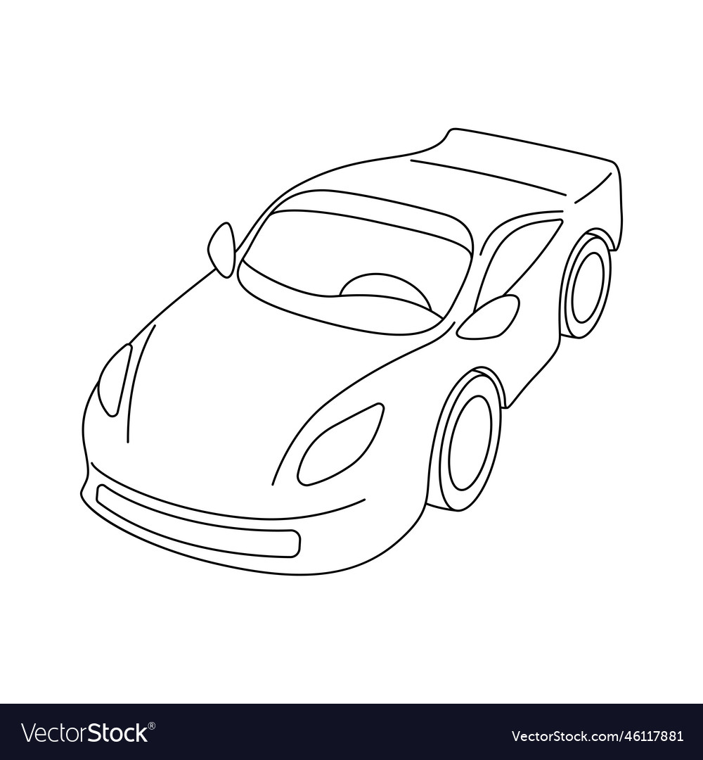 Sports car icon of transportation Royalty Free Vector Image