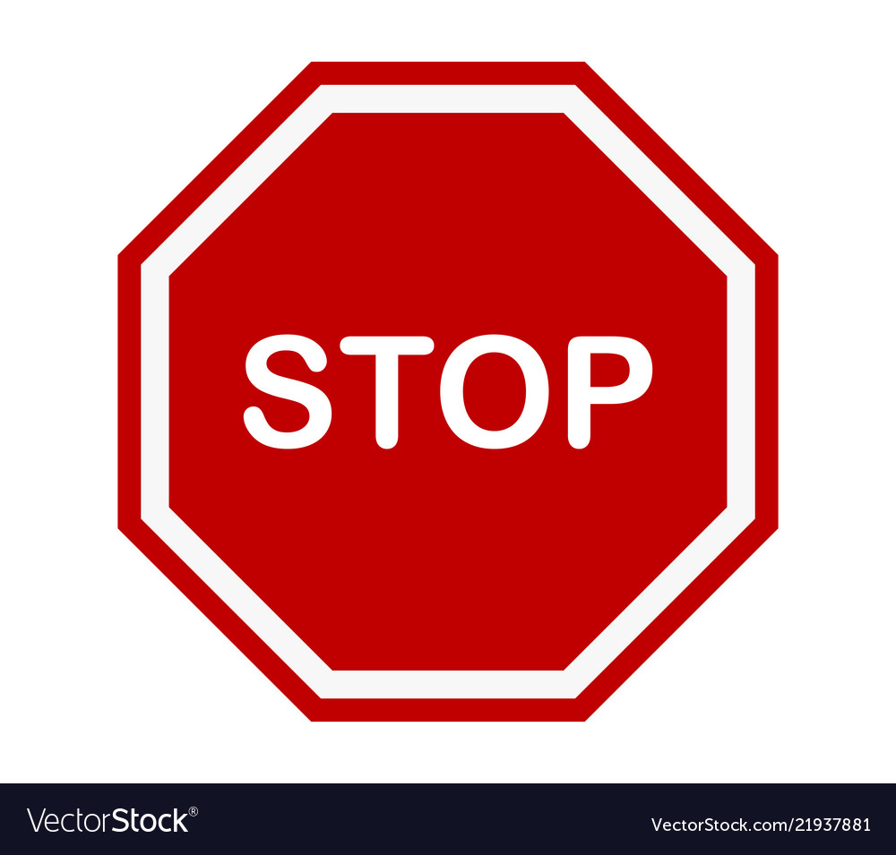 Download Stop Sign Icon Royalty Free Vector Image Vectorstock