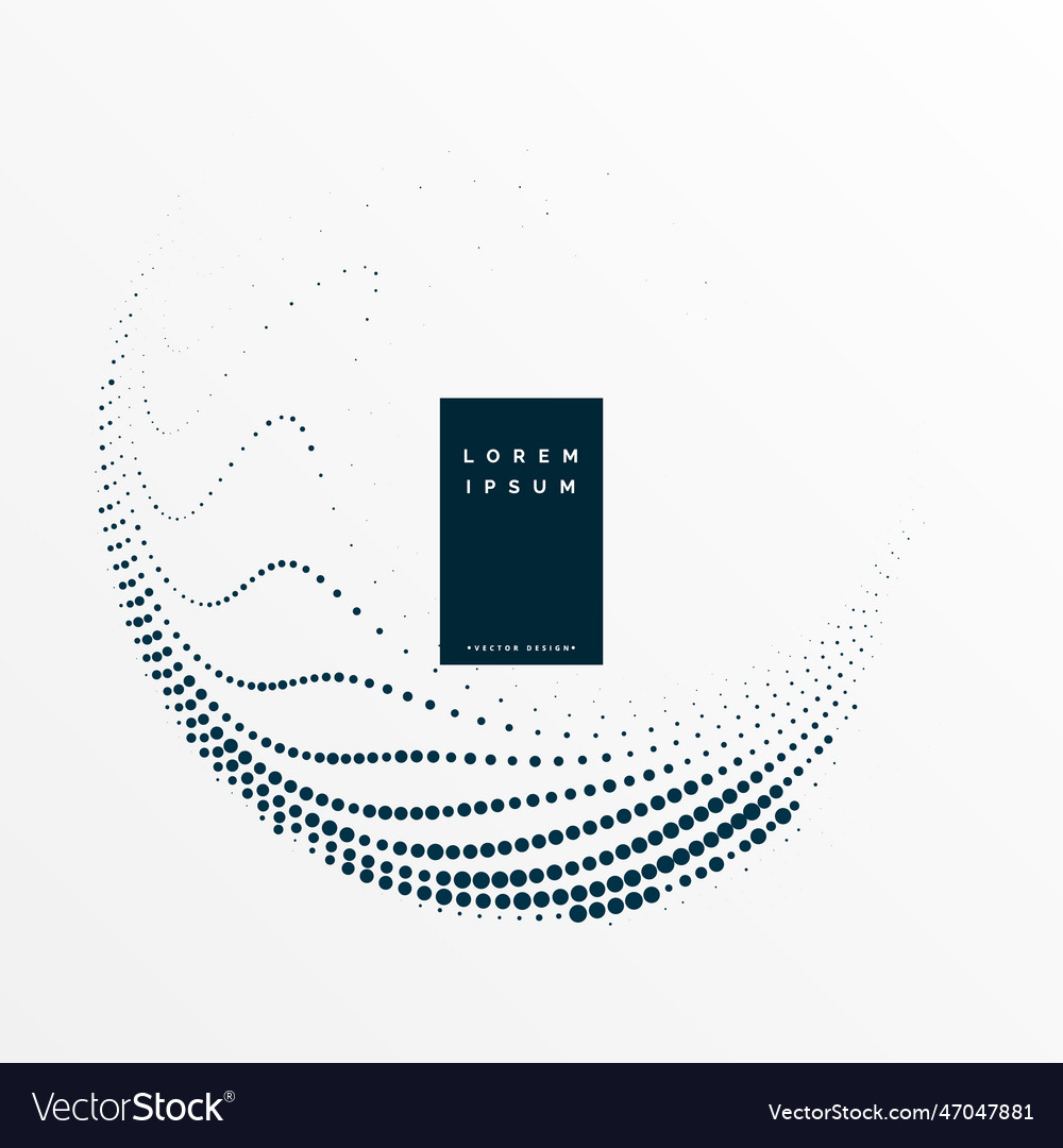 Stylish halftone dots swirl pattern background