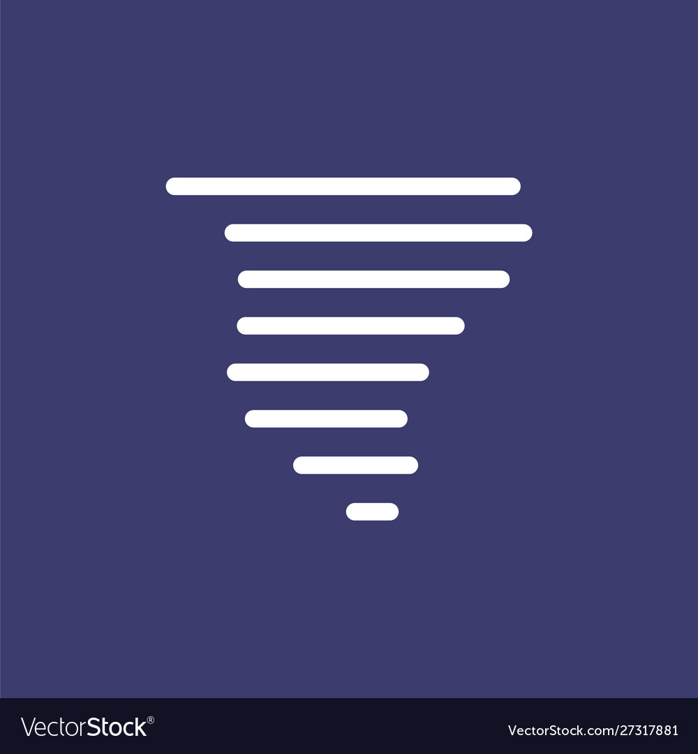 Tornado icon for simple flat style weather ui