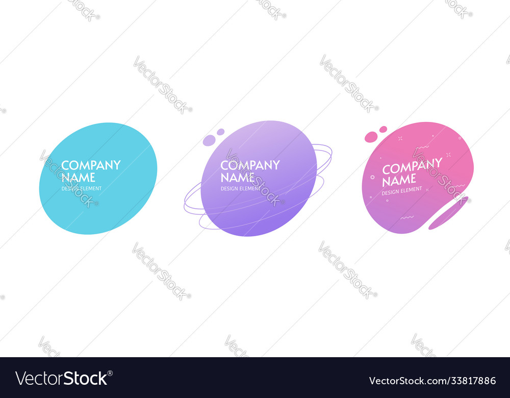 Abstract element design fluid liquid shape vector image Abstract element design fluid liquid shape